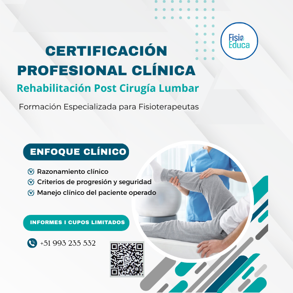 Certificación Pos Cirugía lumbar